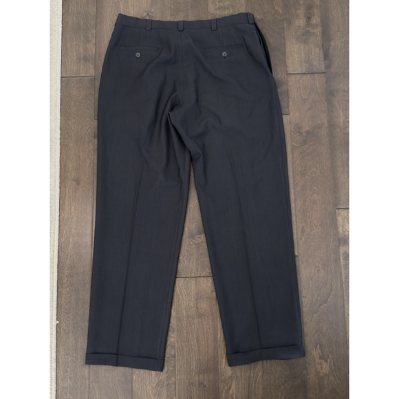 Haggar Repreve Dark Grey‎ Pleated Pants Men's 36X32 Classic Fit Expandable Waist - Picture 6 of 8